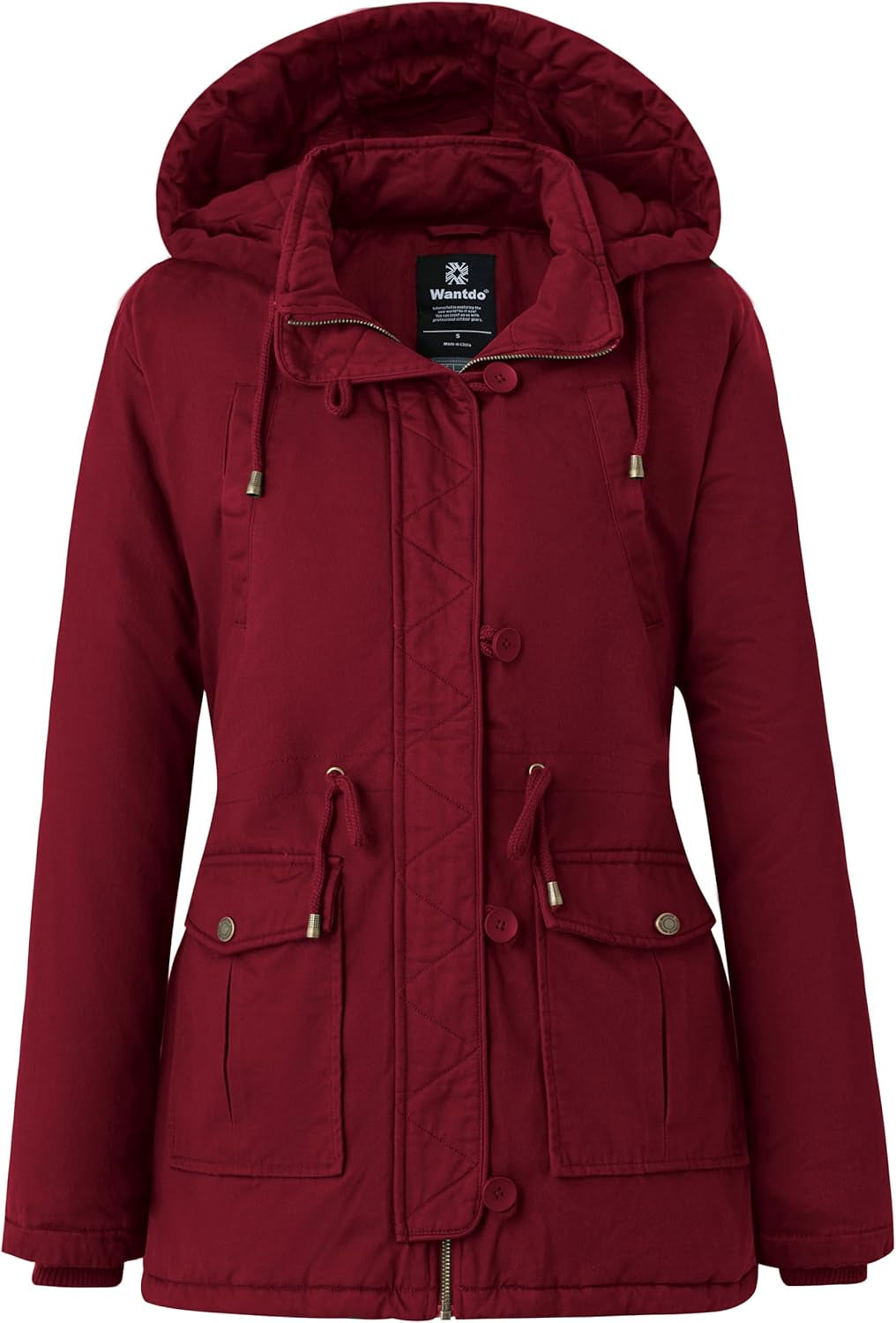 Women'S Winter Coat Warm Cotton Jacket Thicken Parka Military Anorak with Hooded