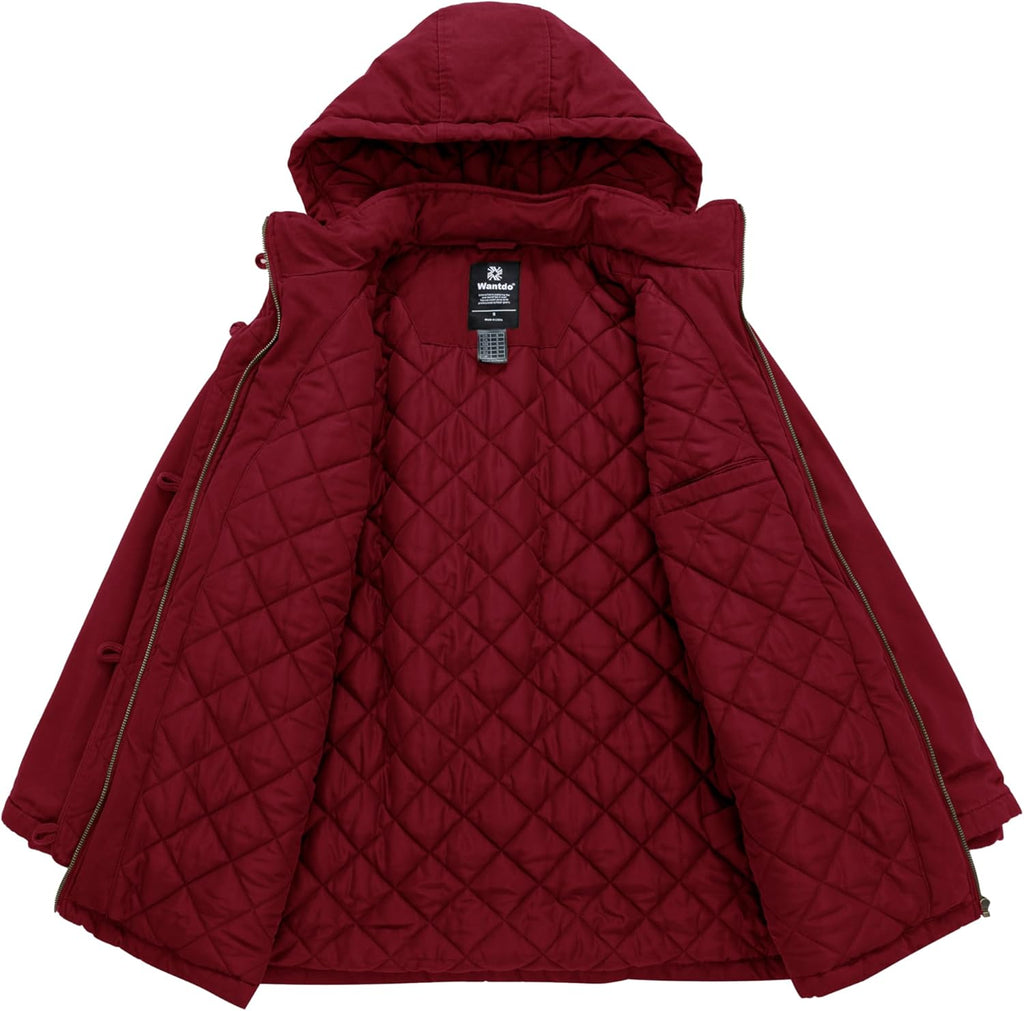 Women'S Winter Coat Warm Cotton Jacket Thicken Parka Military Anorak with Hooded